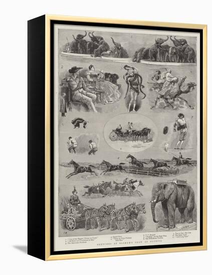 Sketches at Barnum's Show at Olympia-null-Framed Premier Image Canvas