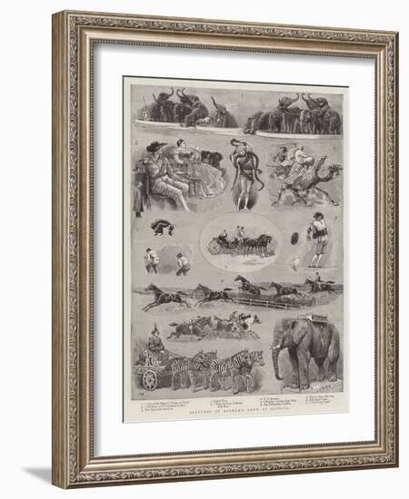 Sketches at Barnum's Show at Olympia-null-Framed Giclee Print