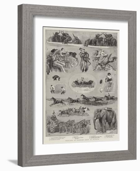 Sketches at Barnum's Show at Olympia-null-Framed Giclee Print