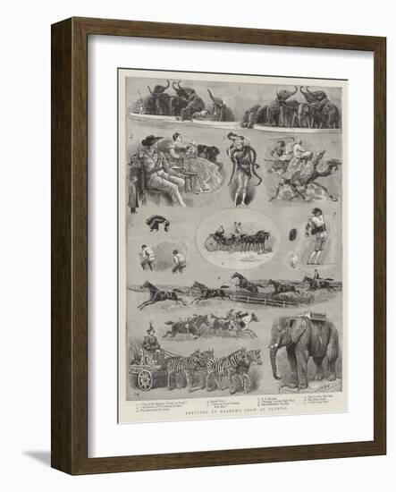 Sketches at Barnum's Show at Olympia-null-Framed Giclee Print