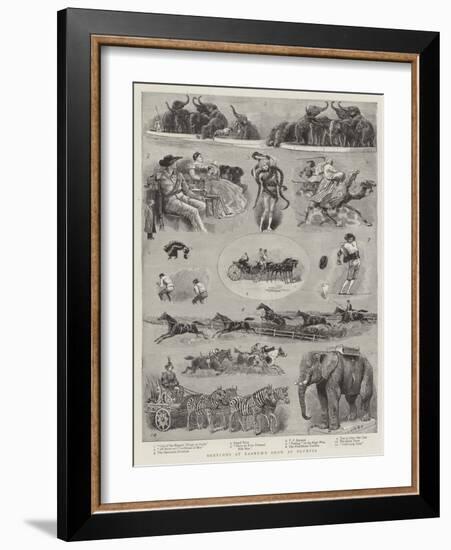 Sketches at Barnum's Show at Olympia-null-Framed Giclee Print