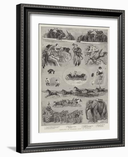 Sketches at Barnum's Show at Olympia-null-Framed Giclee Print
