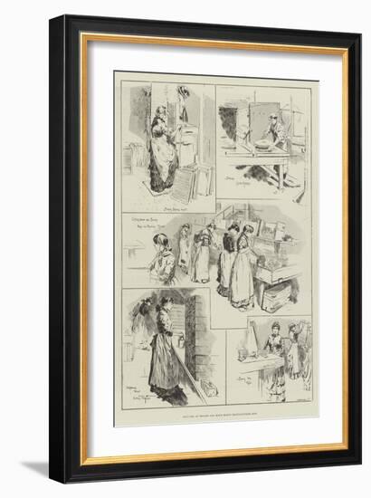 Sketches at Bryant and May's Match Manufactories, Bow-null-Framed Giclee Print