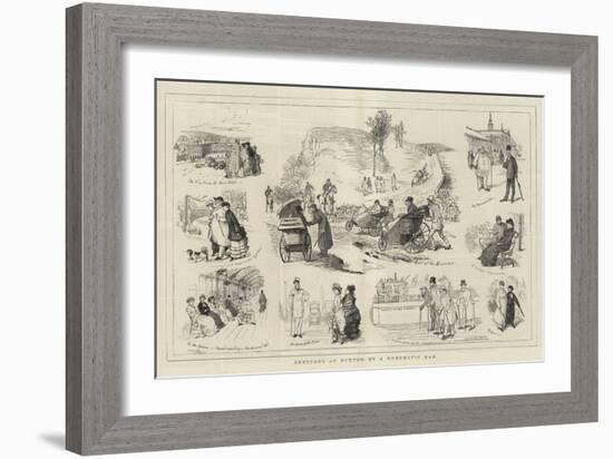Sketches at Buxton, by a Rheumatic Man-Randolph Caldecott-Framed Giclee Print