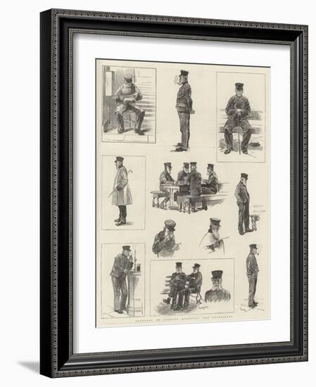 Sketches at Chelsea Hospital, Old Pensioners-William Douglas Almond-Framed Giclee Print