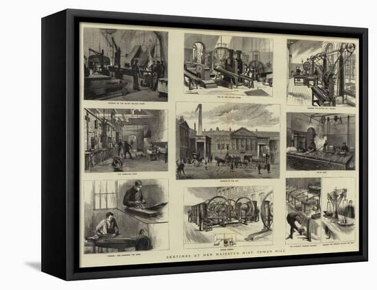 Sketches at Her Majesty's Mint, Tower Hill-null-Framed Premier Image Canvas