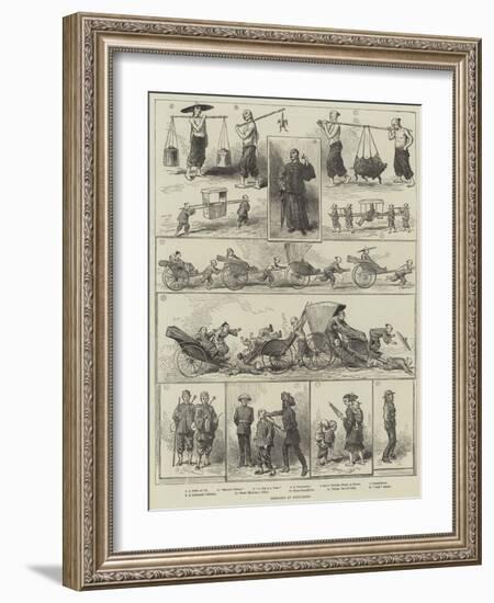 Sketches at Hong-Kong-null-Framed Giclee Print