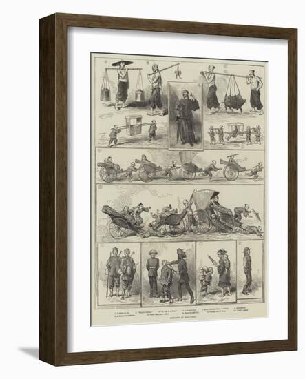 Sketches at Hong-Kong-null-Framed Giclee Print