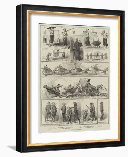 Sketches at Hong-Kong-null-Framed Giclee Print