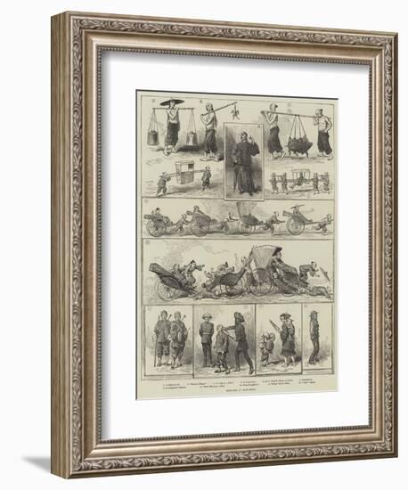 Sketches at Hong-Kong-null-Framed Giclee Print