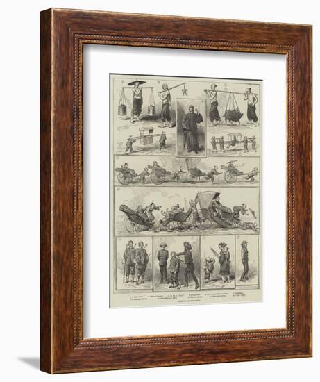 Sketches at Hong-Kong-null-Framed Giclee Print