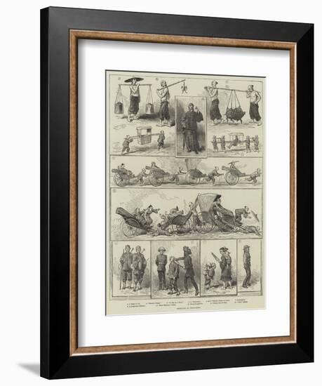 Sketches at Hong-Kong-null-Framed Giclee Print