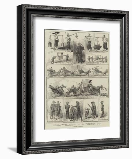 Sketches at Hong-Kong-null-Framed Giclee Print