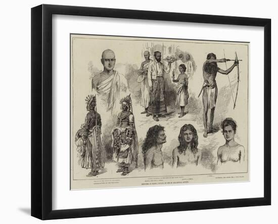 Sketches at Kandy, Ceylon-null-Framed Giclee Print