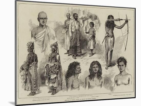 Sketches at Kandy, Ceylon-null-Mounted Giclee Print