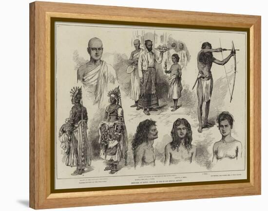 Sketches at Kandy, Ceylon-null-Framed Premier Image Canvas