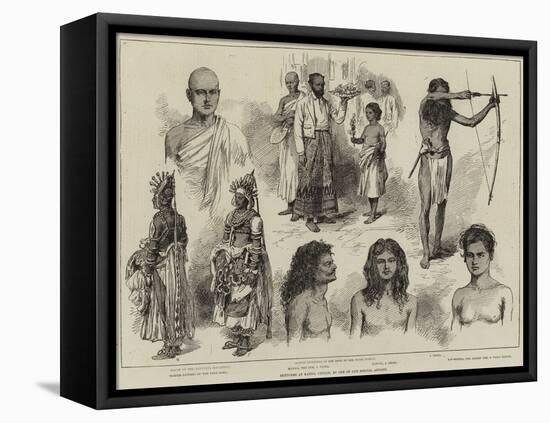 Sketches at Kandy, Ceylon-null-Framed Premier Image Canvas
