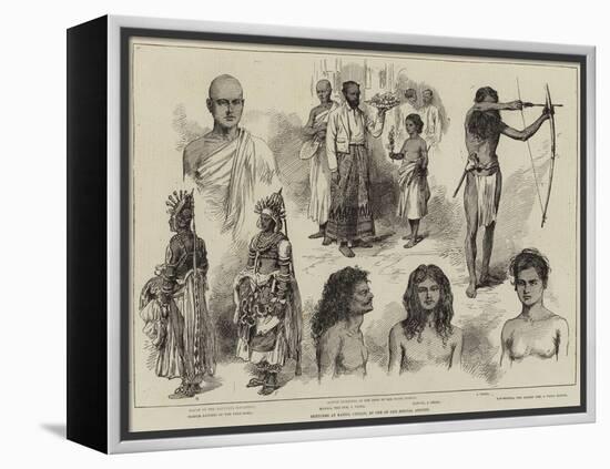 Sketches at Kandy, Ceylon-null-Framed Premier Image Canvas