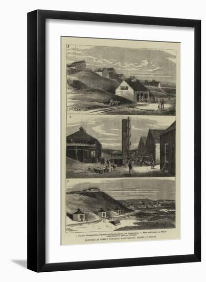 Sketches at Nobel's Dynamite Manufactory, Ardeer, Ayrshire-null-Framed Giclee Print