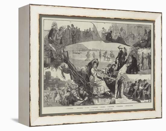 Sketches at Scarborough-Alfred Edward Emslie-Framed Premier Image Canvas