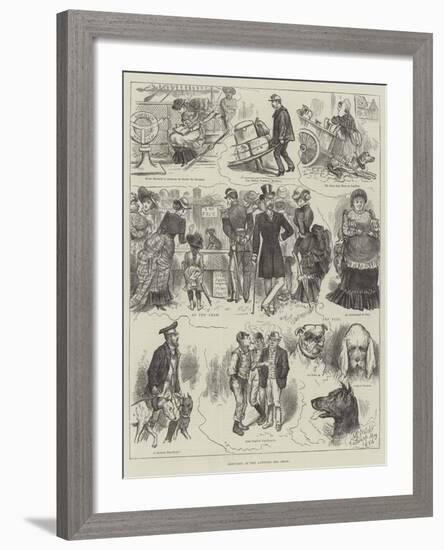 Sketches at the Antwerp Dog Show-null-Framed Giclee Print