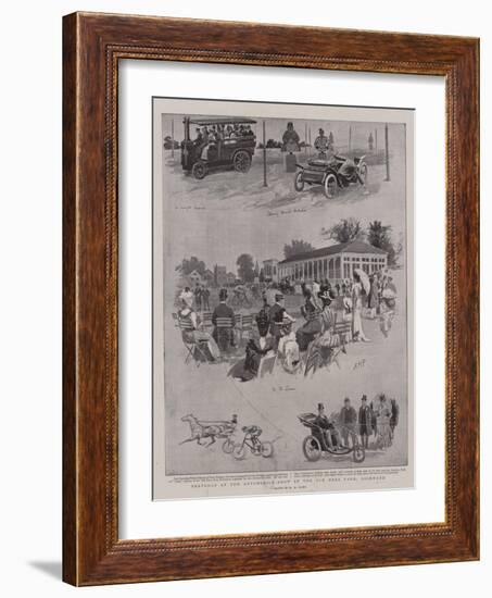 Sketches at the Automobile Show in the Old Deer Park, Richmond-Henry Marriott Paget-Framed Giclee Print
