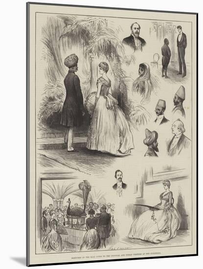 Sketches at the Ball Given to the Colonial and Indian Visitors at the Guildhall-Henry Stephen Ludlow-Mounted Giclee Print