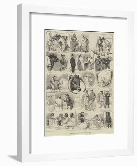 Sketches at the Birmingham Fat Cattle Show-Alfred Courbould-Framed Giclee Print