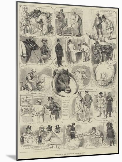 Sketches at the Birmingham Fat Cattle Show-Alfred Courbould-Mounted Giclee Print