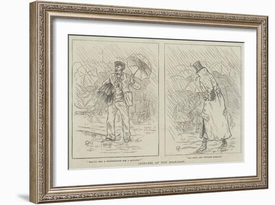 Sketches at the Boat-Race-Alfred Crowquill-Framed Giclee Print