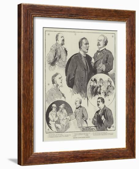 Sketches at the Brighton Election-Thomas Walter Wilson-Framed Giclee Print