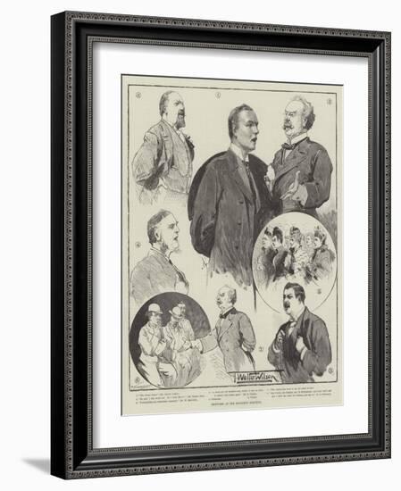 Sketches at the Brighton Election-Thomas Walter Wilson-Framed Giclee Print