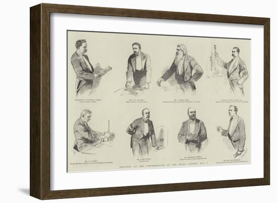 Sketches at the Conversazione of the Royal Society, 8 May-null-Framed Giclee Print