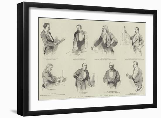 Sketches at the Conversazione of the Royal Society, 8 May-null-Framed Giclee Print