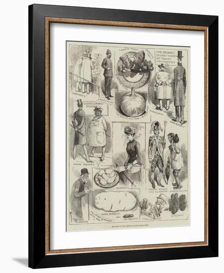 Sketches at the Crystal Palace Potato Show-Alfred Courbould-Framed Giclee Print