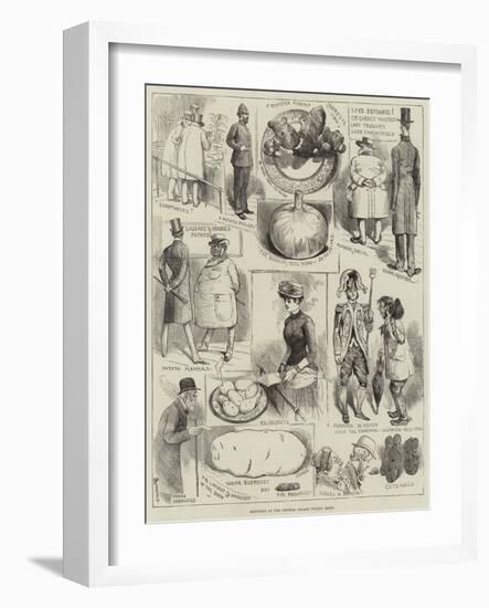 Sketches at the Crystal Palace Potato Show-Alfred Courbould-Framed Giclee Print