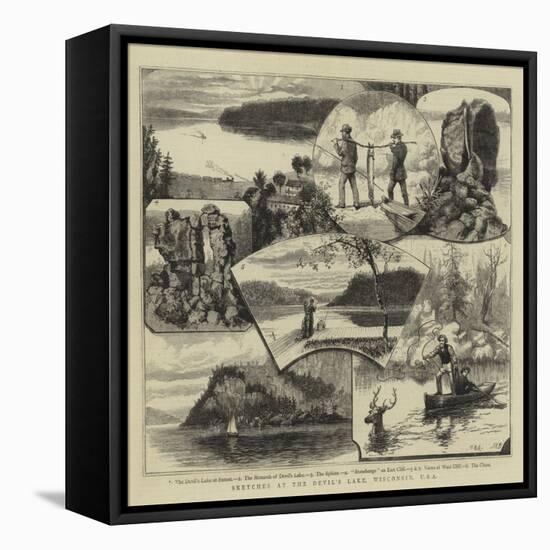 Sketches at the Devil's Lake, Wisconsin, USA-Walter William May-Framed Premier Image Canvas