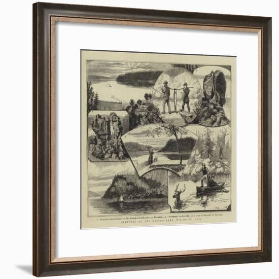 Sketches at the Devil's Lake, Wisconsin, USA-Walter William May-Framed Giclee Print