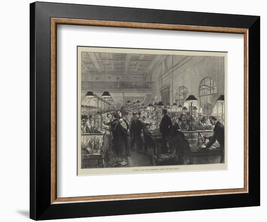 Sketches at the General Post-Office, Stamping and Sorting Letters-Charles Robinson-Framed Giclee Print