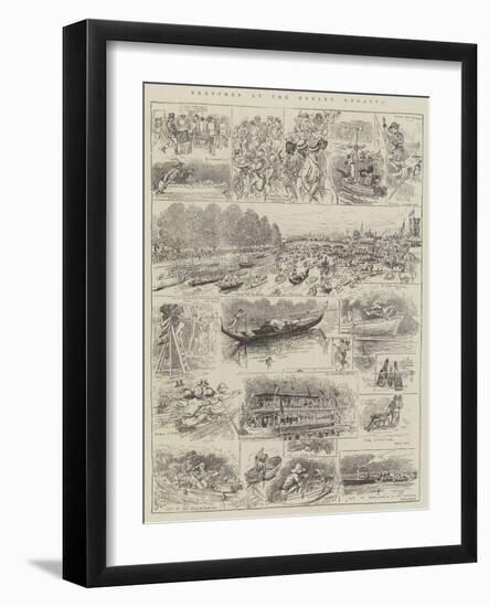 Sketches at the Henley Regatta-Alfred Courbould-Framed Giclee Print