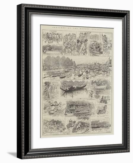 Sketches at the Henley Regatta-Alfred Courbould-Framed Giclee Print