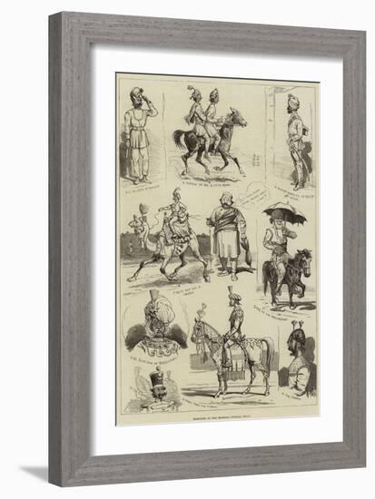 Sketches at the Imperial Durbar, Delhi-null-Framed Giclee Print