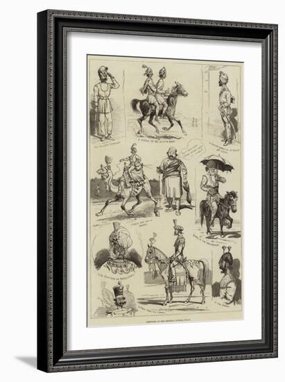 Sketches at the Imperial Durbar, Delhi-null-Framed Giclee Print