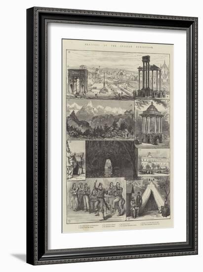 Sketches at the Italian Exhibition-null-Framed Giclee Print