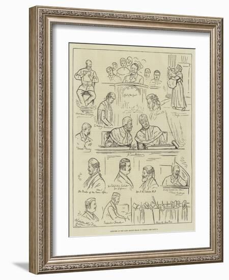 Sketches at the Land League Trials in Dublin-null-Framed Giclee Print