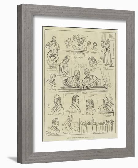 Sketches at the Land League Trials in Dublin-null-Framed Giclee Print