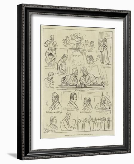 Sketches at the Land League Trials in Dublin-null-Framed Giclee Print