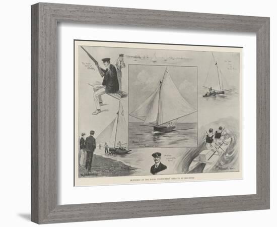 Sketches at the Naval Volunteers' Regatta at Brighton-Ralph Cleaver-Framed Giclee Print