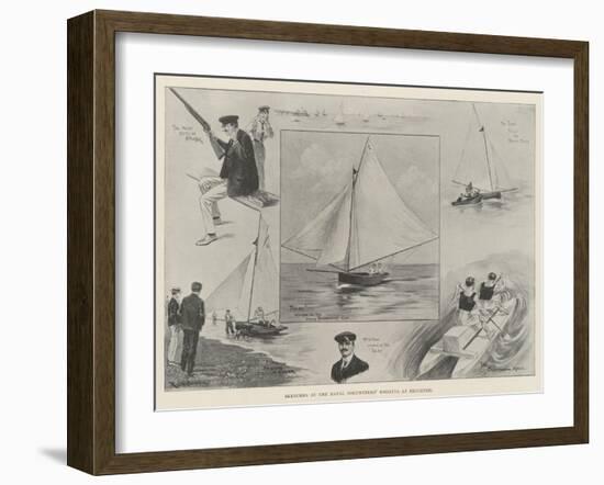 Sketches at the Naval Volunteers' Regatta at Brighton-Ralph Cleaver-Framed Giclee Print