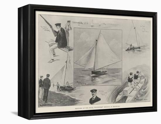 Sketches at the Naval Volunteers' Regatta at Brighton-Ralph Cleaver-Framed Premier Image Canvas